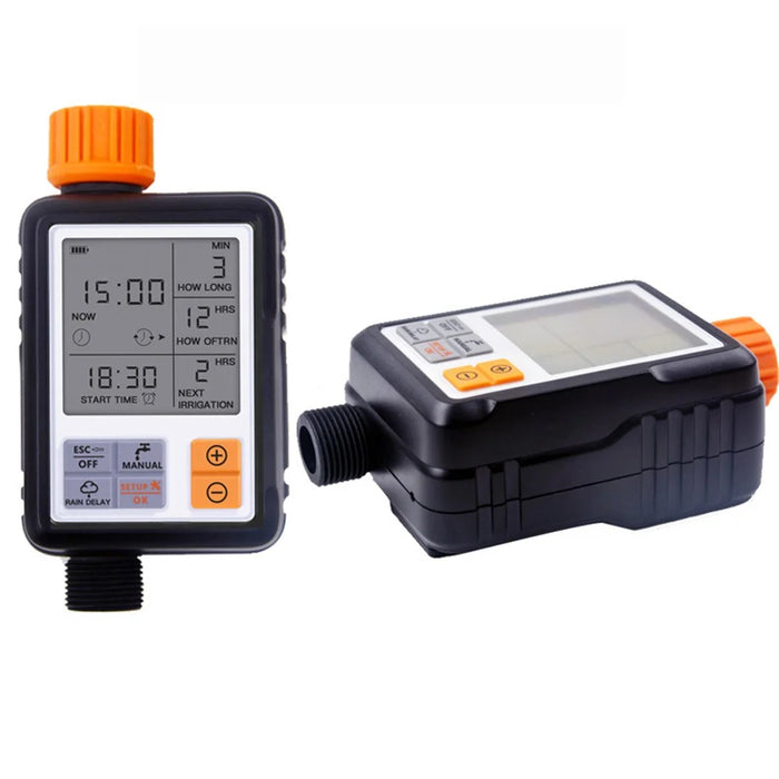 Automatic Garden Irrigation Watering Timer Lawn Tap Hose Sprinkler Timer with LCD Screen and Adapter - 6