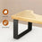 Bathroom Footstool U-Shape Bamboo Anti-Slip Toilet Squatting Stool for Toilet Support - Light Coffee - 2