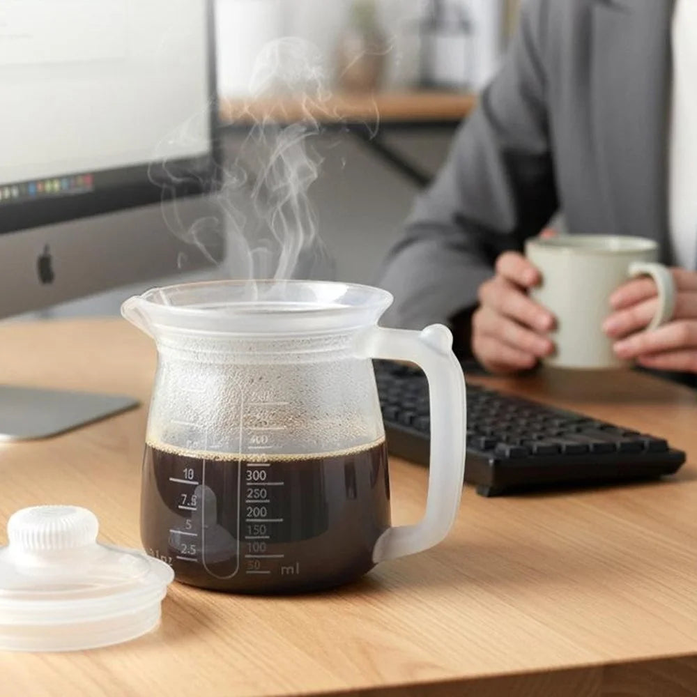 500ml Food Grade Silicone Milk Jug Heat Resistant Water Kettle Coffee Pot for Tea (BPA-Free, FDA Certified) - Transparent - 2