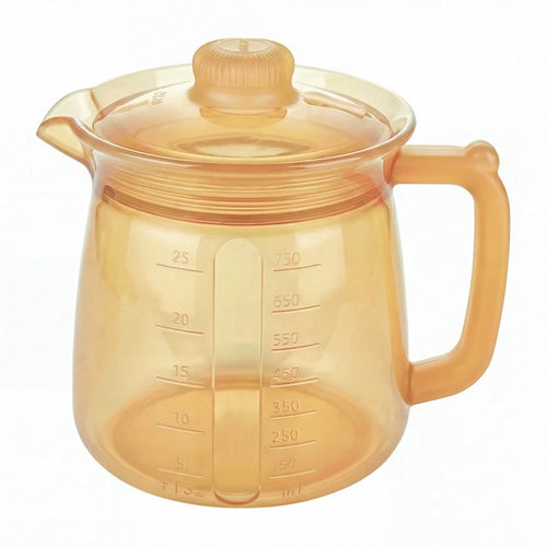 750ml Food Grade Silicone Milk Jug Heat Resistant Water Kettle Coffee Pot for Tea (BPA-Free, FDA Certified) - Yellow - 1