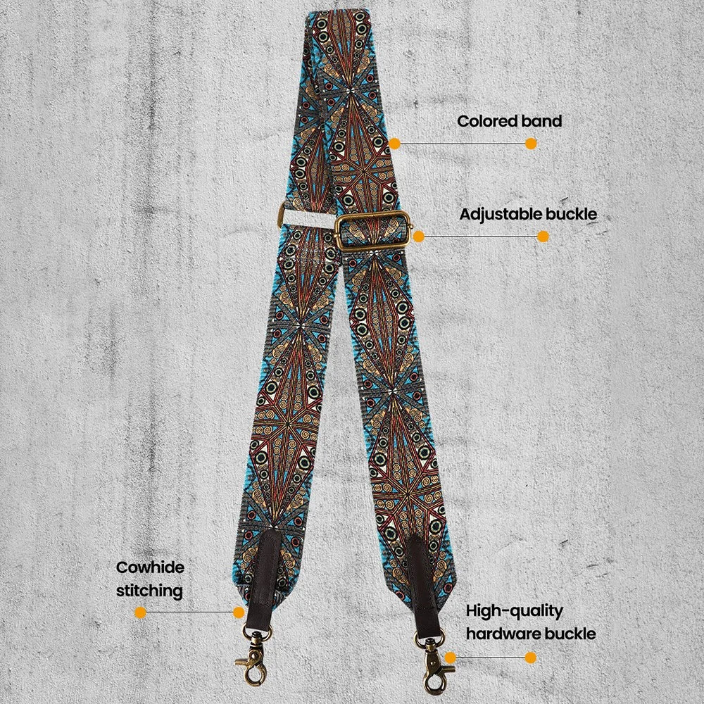 3001 Wide Purse Strap Bohemian Replacement Crossbody Shoulder Strap Adjustable Handbag Belt - Style A - 7