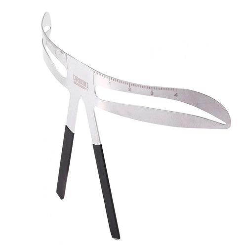 Professional Eyebrow Measure & Balance Ruler 3-Point Positioning Stainless Steel Measuring Eyebrow Tool - 1