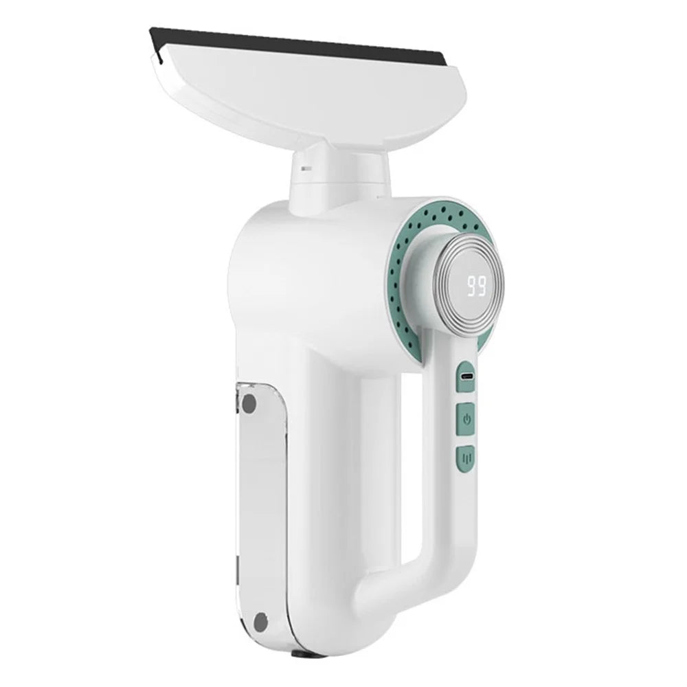 Electric Glass Window Wiper Suction Water Vacuum LED Display Squeegee Cleaner Bathroom Mirror Scraper Car Blade Brush - 1
