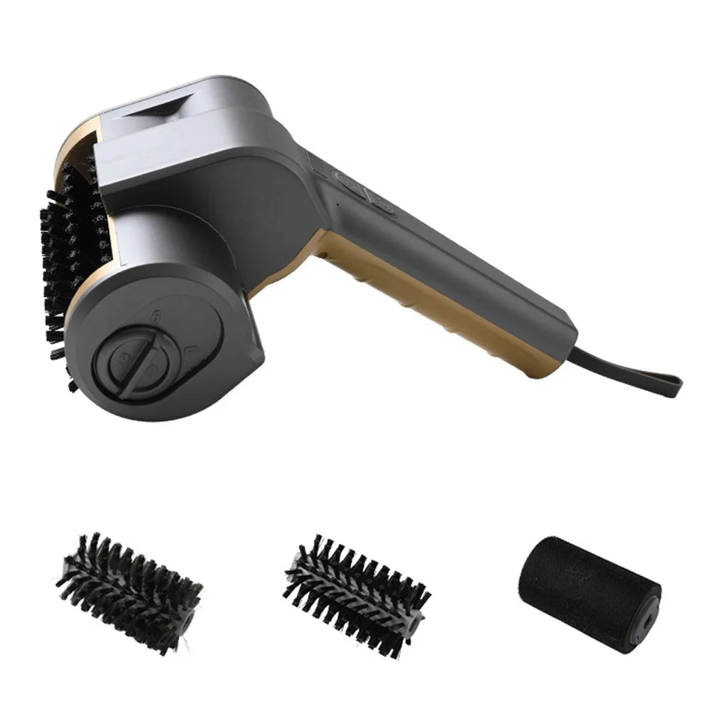 Electric Grill Cleaning Brush Cordless 360 Degrees Rotating IPX6 Waterproof Clean Brush with 3Pcs Brush Heads for BBQ - Gold - 1