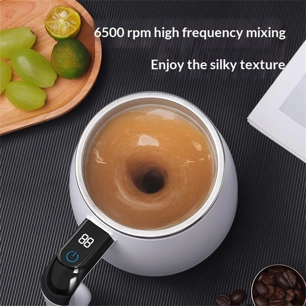 HZ-001 380ml Magnetic Charging Electric Stirring Mug 316 Stainless Steel Auto Self Stirring Mixing Cup for Coffee Milk (No FDA) - 2