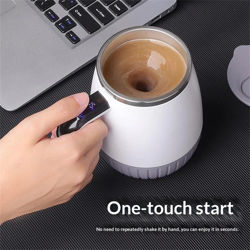 HZ-001 380ml Magnetic Charging Electric Stirring Mug 316 Stainless Steel Auto Self Stirring Mixing Cup for Coffee Milk (No FDA) - 4