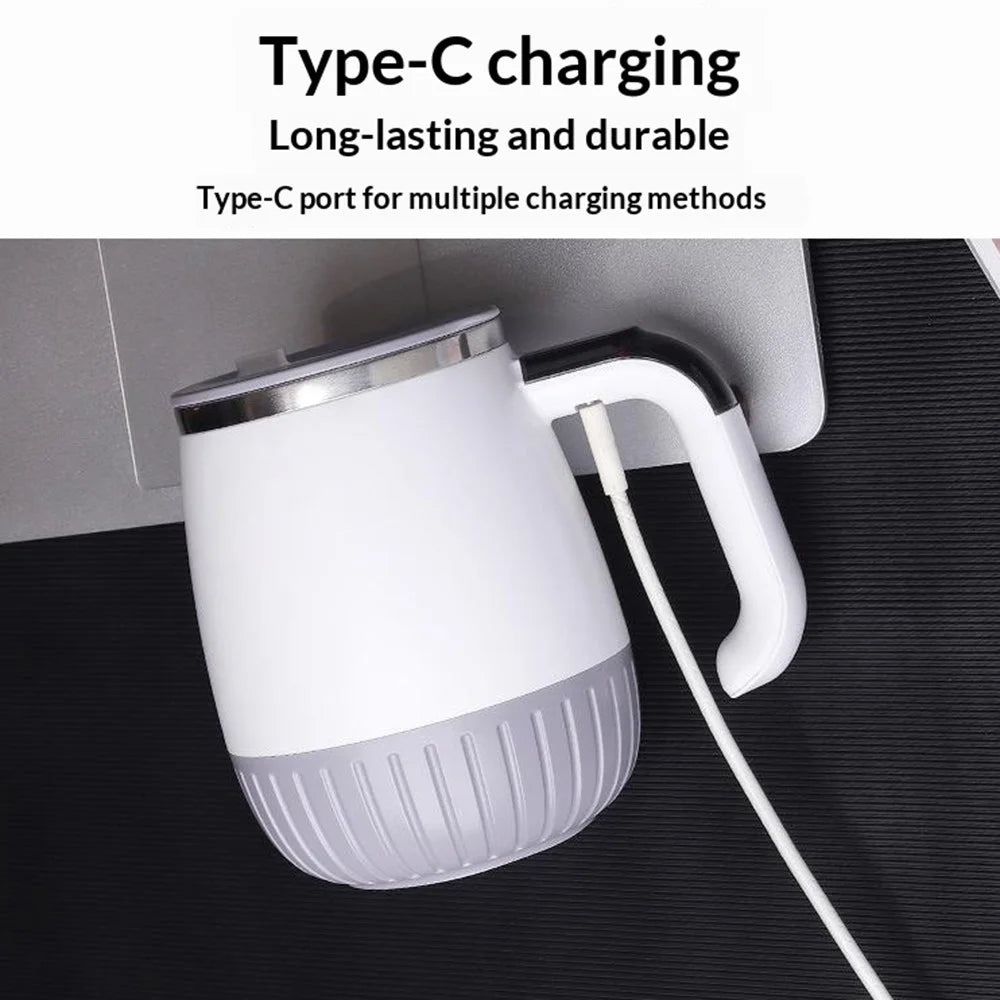 HZ-001 380ml Magnetic Charging Electric Stirring Mug 316 Stainless Steel Auto Self Stirring Mixing Cup for Coffee Milk (No FDA) - 7