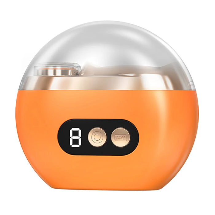 HZ-005 Electric Nail Clipper Rechargeable 3-Speed Adjustment Automatic Nail Trimmer for Home - Orange - 1