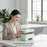 RT-505 1500ml Portable Electric Lunch Box Wireless Waterless Heating 304 Stainless Steel Food Warmer for Office Outdoor - Green - 5