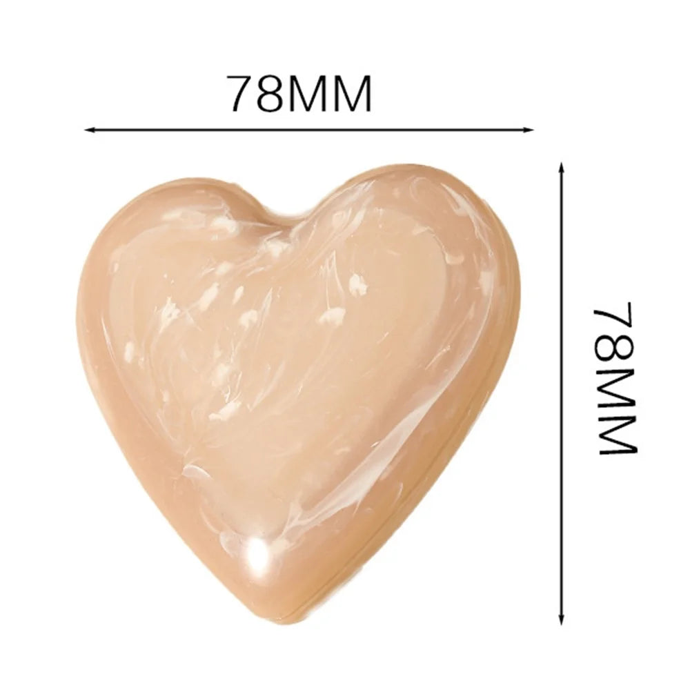 Foldable Heart-shaped Compact Comb with Mirror Marble Pattern Travel Size Beauty Tool Massage Comb for Hair Styling Makeup - Pink - 5