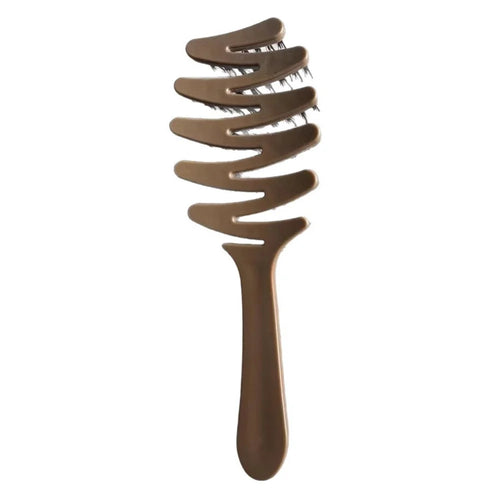 Folding Boar Bristle Hair Brush Portable Travel Styling Comb Anti-Static Massage Comb for Men Women - 1