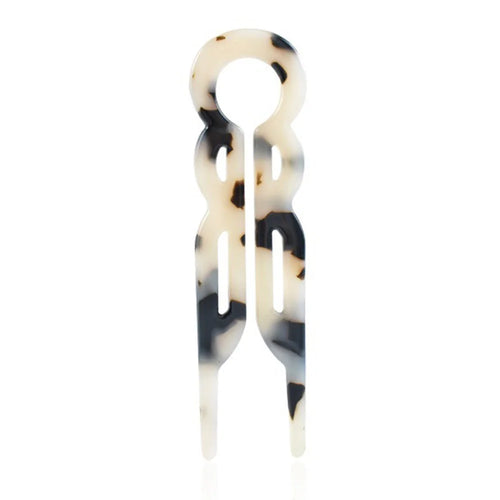 9cm U-Shaped Hair Comb Tortoiseshell Pattern Hair Pin Updo Hair Clip Hairpin for Women - 1