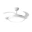 42 Inch Invisible Ceiling Fan Light 96W Dimmable 3 Color Temperature Quiet LED Lamp for Living Room Bedroom - Round  /  White - 1