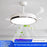42 Inch Invisible Ceiling Fan Light 96W Dimmable 3 Color Temperature Quiet LED Lamp for Living Room Bedroom - Round  /  White - 4