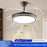 42 Inch Invisible Ceiling Fan Light 96W Dimmable 3 Color Temperature Quiet LED Lamp for Living Room Bedroom - Round  /  White - 5