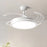 42 Inch Invisible Ceiling Fan Light 96W Dimmable 3 Color Temperature Quiet LED Lamp for Living Room Bedroom - Round  /  White - 7