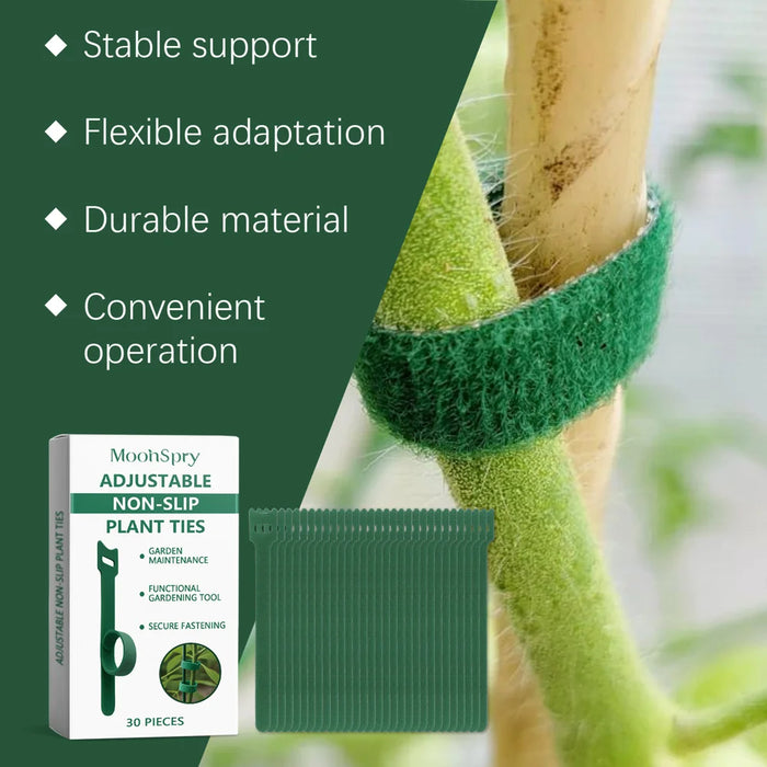 MOONSPRY 30Pcs Plant Ties Magic Tape Adjustable Garden Straps for Indoor Outdoor Plant Support - 30Pcs - 3