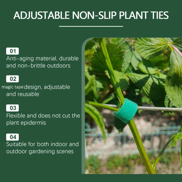 MOONSPRY 30Pcs Plant Ties Magic Tape Adjustable Garden Straps for Indoor Outdoor Plant Support - 30Pcs - 5