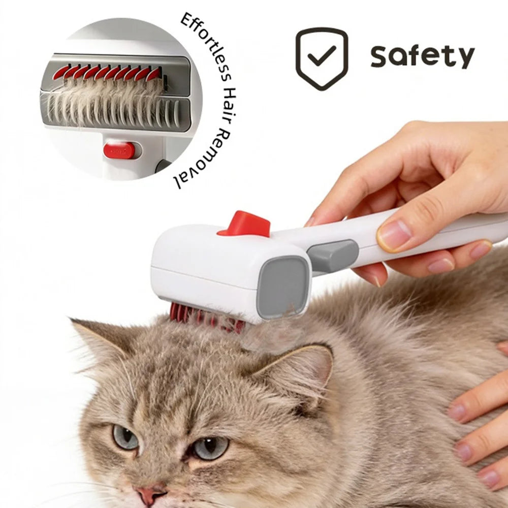 2-in-1 Pet Grooming Comb Detangling Hair Removal Tool with Safety Lock for Dogs Cats - 6