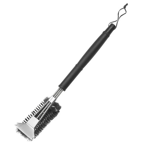 Stainless Steel Cleaning Brush BBQ Grill Galvanized Wire Brush for Outdoor Picnic Camping - Style A - 1