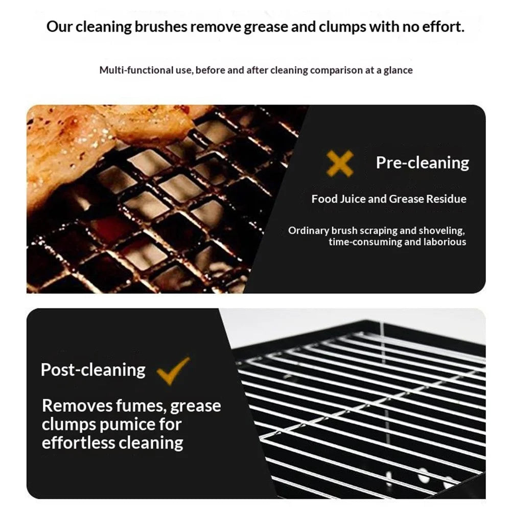 Stainless Steel Cleaning Brush BBQ Grill Galvanized Wire Brush for Outdoor Picnic Camping - Style A - 5