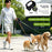 2 in 1 Retractable Dog Leash LED Lighting Tangle Free Reflective Walking Leash with Ergonomic Handle - Black - 4