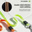 2 in 1 Retractable Dog Leash LED Lighting Tangle Free Reflective Walking Leash with Ergonomic Handle - Black - 7