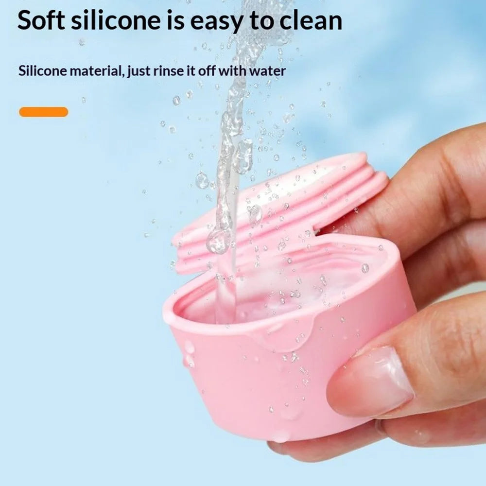 3+1 Silicone Beauty Dispenser Travel Cosmetic Container with 3Pcs Removable Inner Dispensers for Skincare Cream Pills - Pink - 6