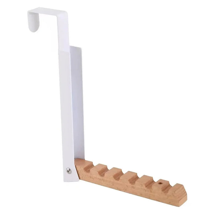 Portable Travel Clothes Drying Rack No Drill Foldable Over Door Hook Hanger for Hotel Room - White - 1