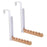 2Pcs Portable Travel Clothes Drying Rack No Drill Foldable Over Door Hook Hanger for Hotel Room - White - 1