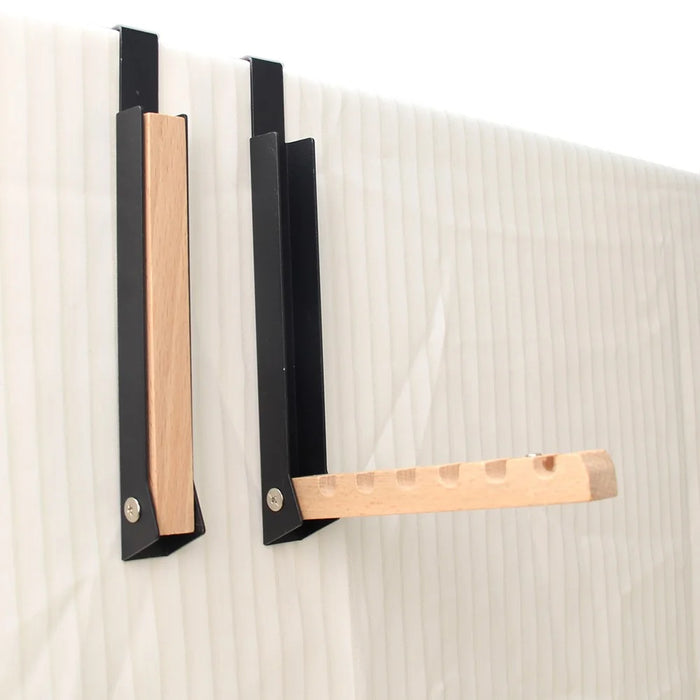 2Pcs Portable Travel Clothes Drying Rack No Drill Foldable Over Door Hook Hanger for Hotel Room - White - 6
