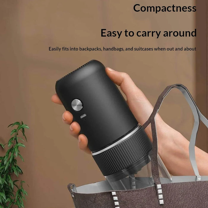 Portable Electric Coffee Grinder Rechargeable Bean Grinder 4 Settings Adjustable Type-C Charging Coffee Maker for Espresso Pour Over - Black - 5