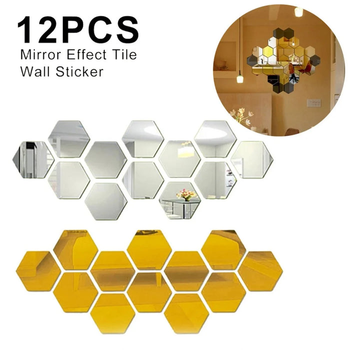 H01200 4x100cm Self-Adhesive Mirror Mosaic Glass Mini Square Tiles DIY Crafts Wall Sticker (Each Square: 5mm) - Silver - 3