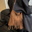 Western Style Fringe Tote Bag Underarm Faux Suede Tassel Shoulder Bag for Commute Daily - Brown - 4