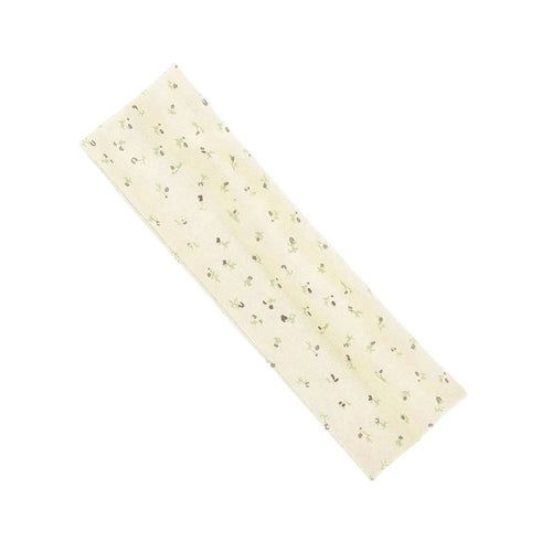 Wide Elastic Headband Sports Yoga Fitness Sweatband Moisture Wicking Running Hair Band for Women - Beige  /  Tiny Floral - 1