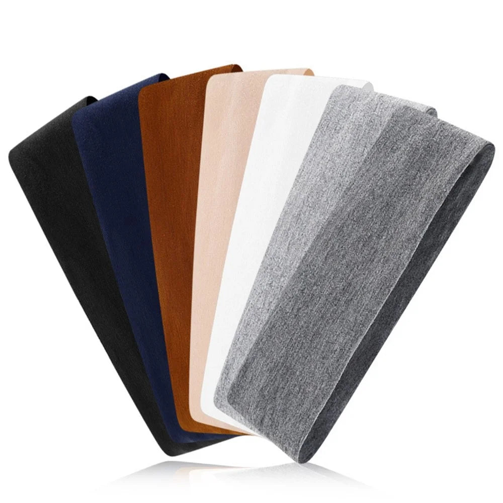 Sports Headband Elastic Sweat Wicking Non-Slip Hair Band for Yoga Fitness Running Gym - Black - 5