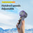 LED Display Handheld Fan 3000mAh Type-C Charging 100 Speed Levels High Speed Portable Mini Fan for Summer Cooling - Grey - 5