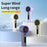 LED Display Handheld Fan 3000mAh Type-C Charging 100 Speed Levels High Speed Portable Mini Fan for Summer Cooling - Grey - 7