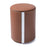 Round PU Leather Tie Storage Box Magnetic Closure Gift Storage Organizer Case for Men Business - Dark Brown - 1