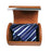 Round PU Leather Tie Storage Box Magnetic Closure Gift Storage Organizer Case for Men Business - Dark Brown - 2
