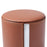 Round PU Leather Tie Storage Box Magnetic Closure Gift Storage Organizer Case for Men Business - Dark Brown - 3