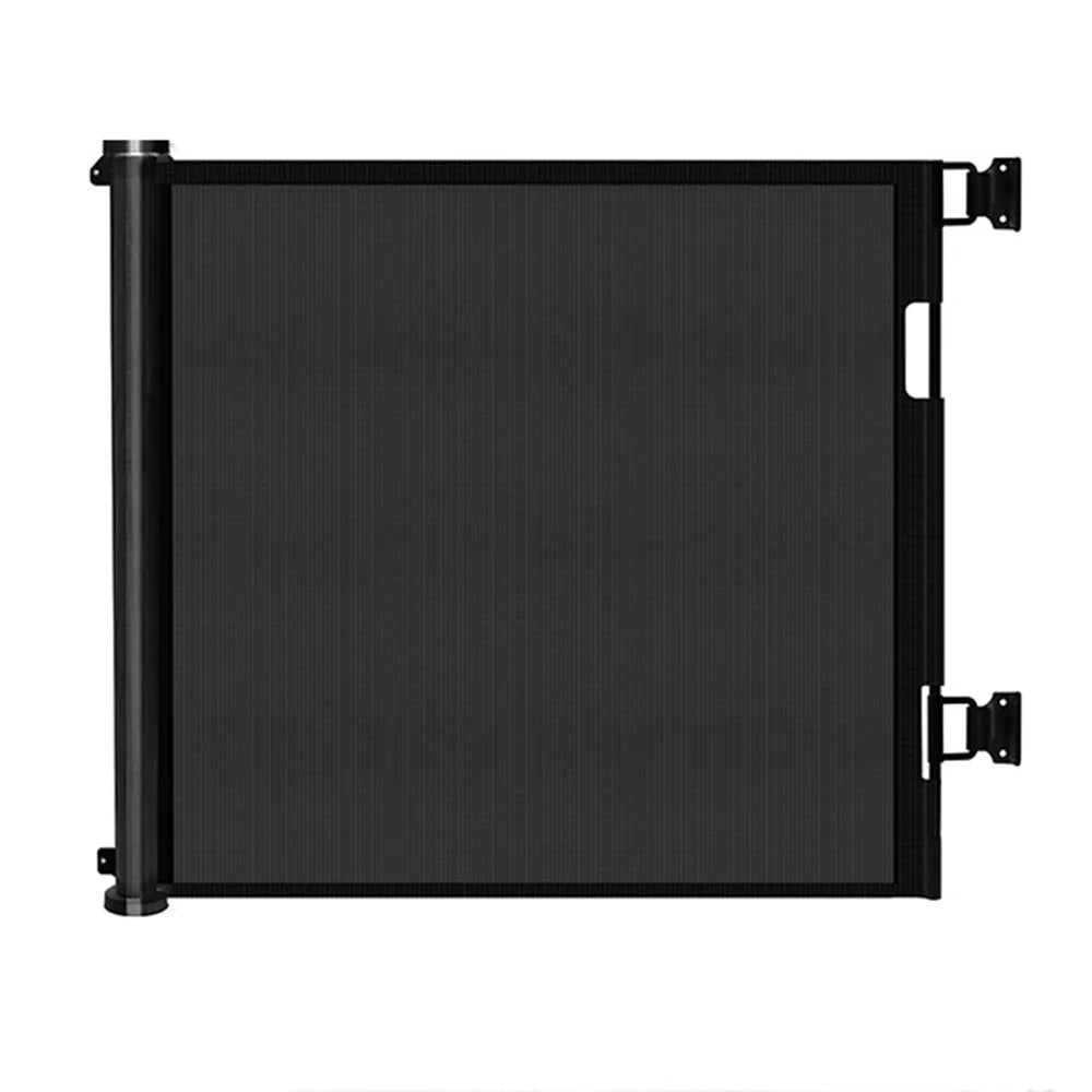 1.8m Retractable Baby Safety Gate Pet Barrier Gate Stretchable Door Guard Stair Protection - Black - 1