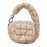 Mini Cloud Bag Quilted Puffer Handbag Coin Cards Practical Small Pouch - Khaki - 2
