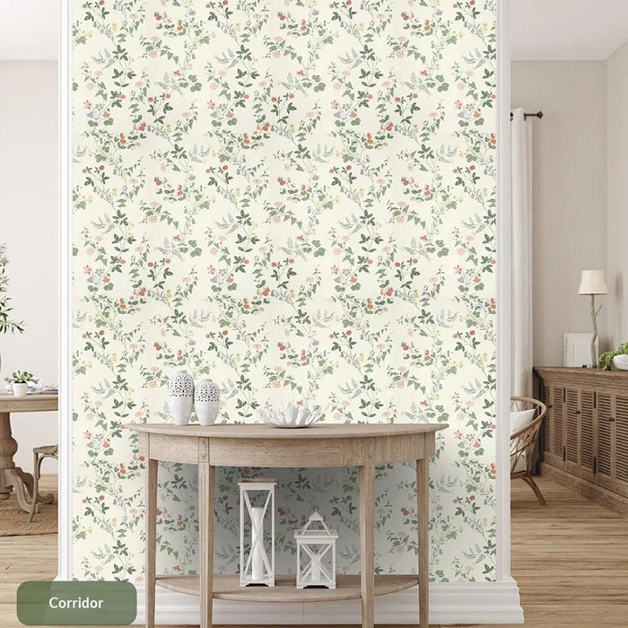 44x500cm Vintage Floral Self-Adhesive Wallpaper Removable Wall Stickers for TV Background Wall Furniture Cabinet DIY - PH13-009 - 5
