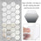 H01209 12Pcs 20 x 17.3 x 10cm Hexagon Mirror Wall Stickers for Living Room, Bedroom Acrylic Mirror Set Wall Sticker Decal - Silver - 3