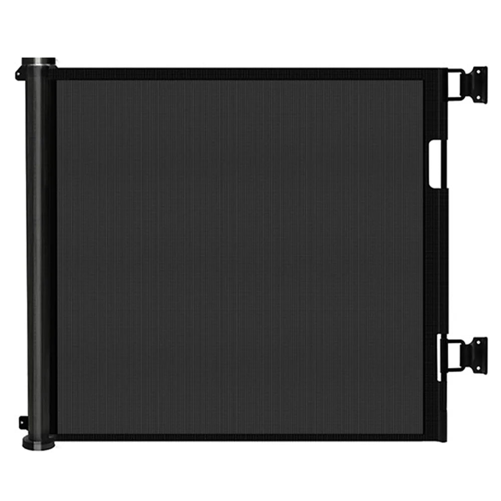 1.5m Retractable Baby Safety Gate Pet Barrier Gate Stretchable Door Guard Stair Protection - Black - 1