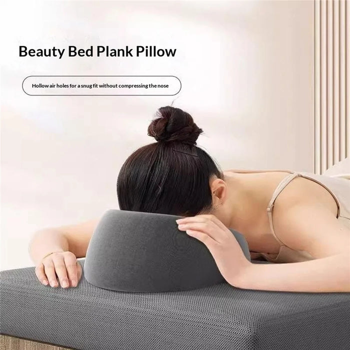 28x27x12cm Beauty Bed Pillow Memory Foam Face Down Pillow Hollow Design Massage Spa Prone Sleeping Pillow - Grey - 2
