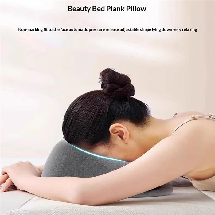 28x27x12cm Beauty Bed Pillow Memory Foam Face Down Pillow Hollow Design Massage Spa Prone Sleeping Pillow - Grey - 4