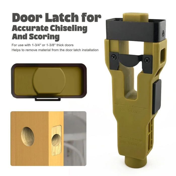 Door Latch Mortise Tool Kit Door Latch Installation Kit for 1-3 / 8 1-3 / 4 Inch Thick Door - Green - 2