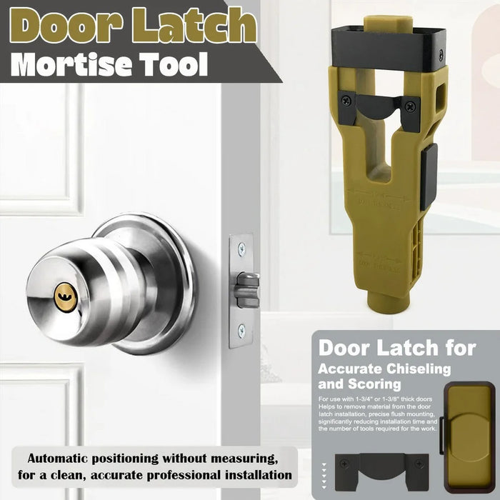 Door Latch Mortise Tool Kit Door Latch Installation Kit for 1-3 / 8 1-3 / 4 Inch Thick Door - Green - 4